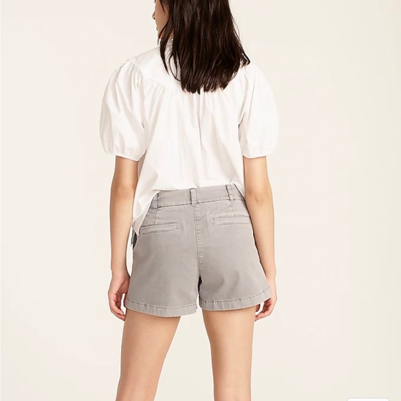 J. Crew 4" stretch chino shorts in Storm Grey. Size 6. NWT - Picture 3 of 4